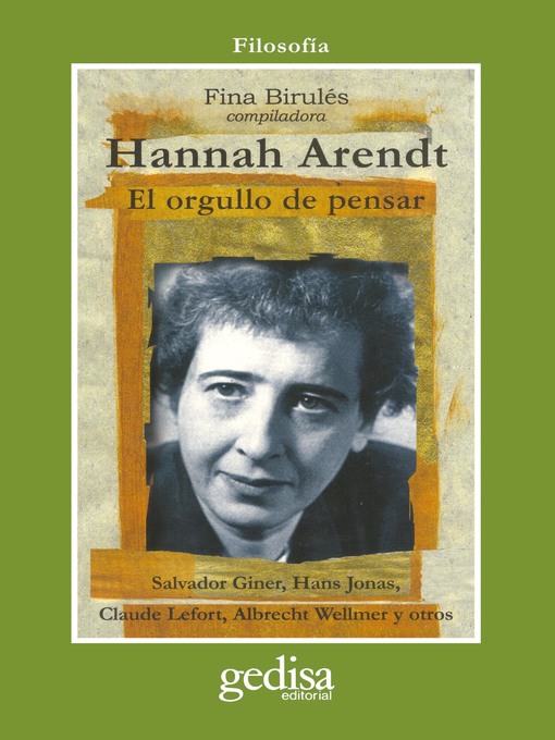 Title details for Hannah Arendt by Varios Autores - Wait list